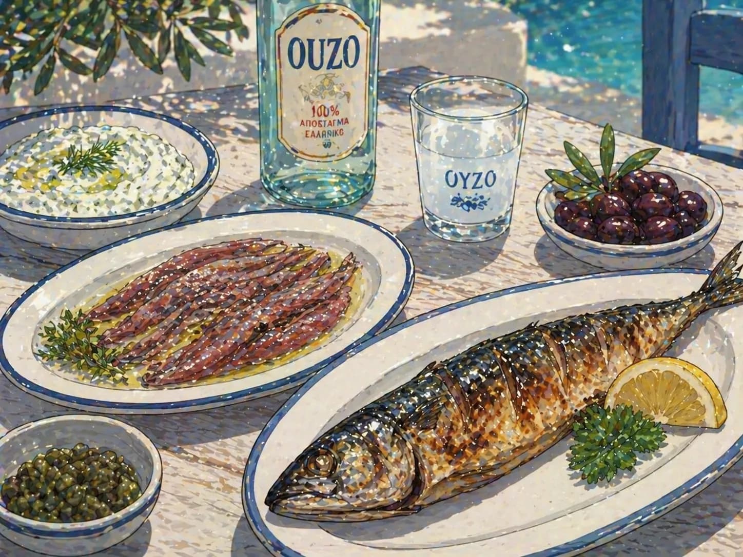 ΟΥΖΟΜΕΖΕΔΕΣ-OUZO MEZE