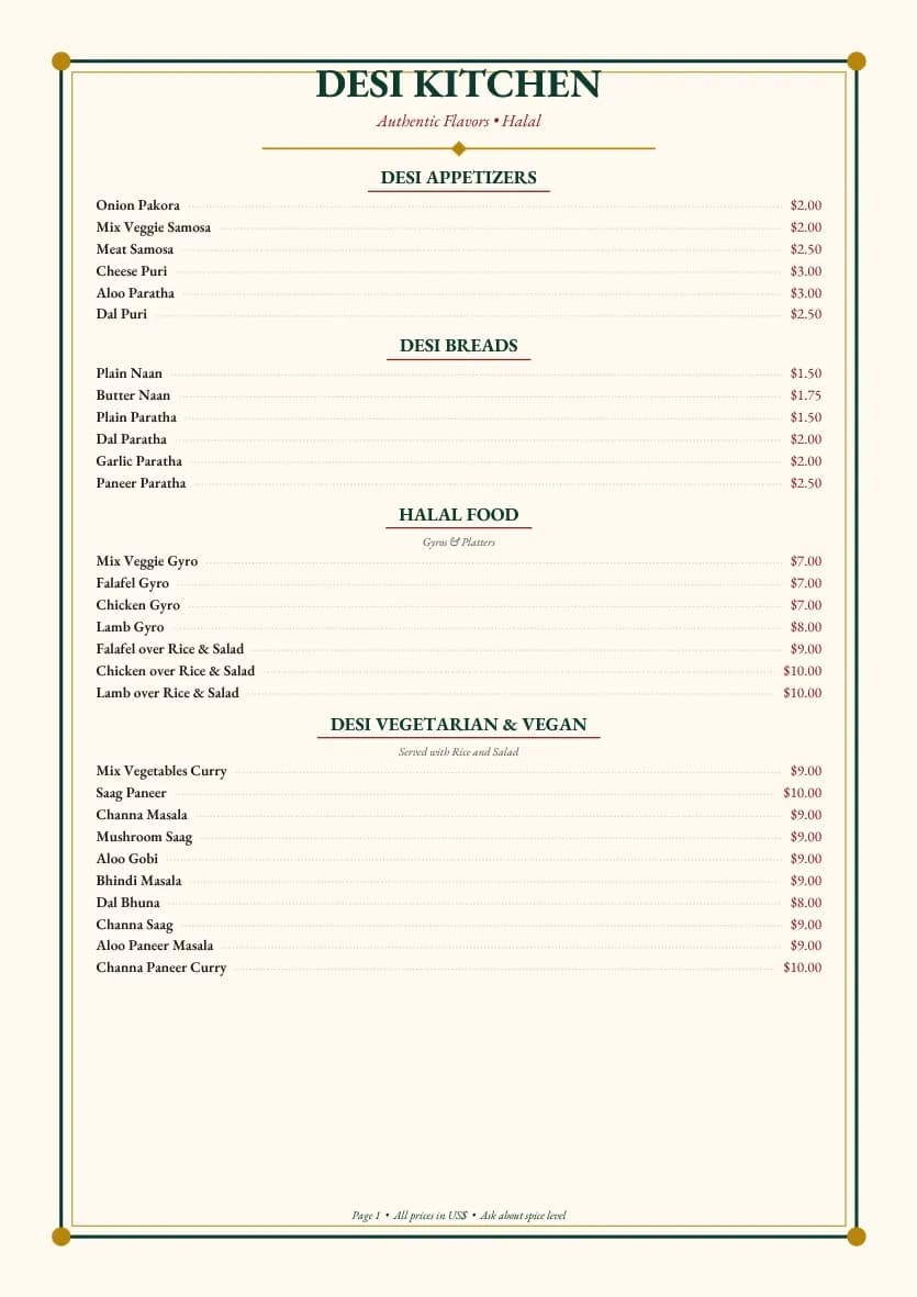 Main Menu