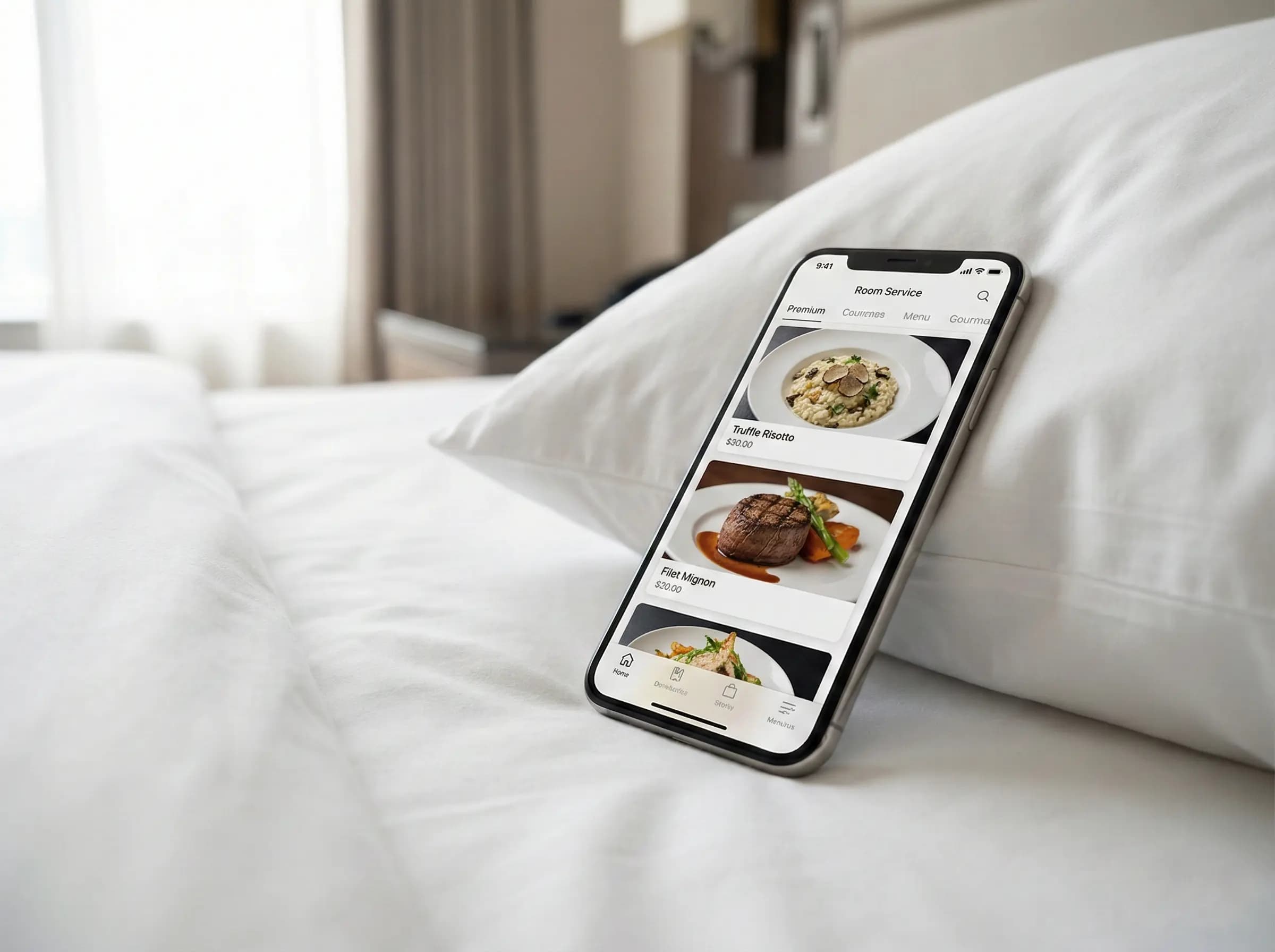 Hotel Room Service Menu Mockup
