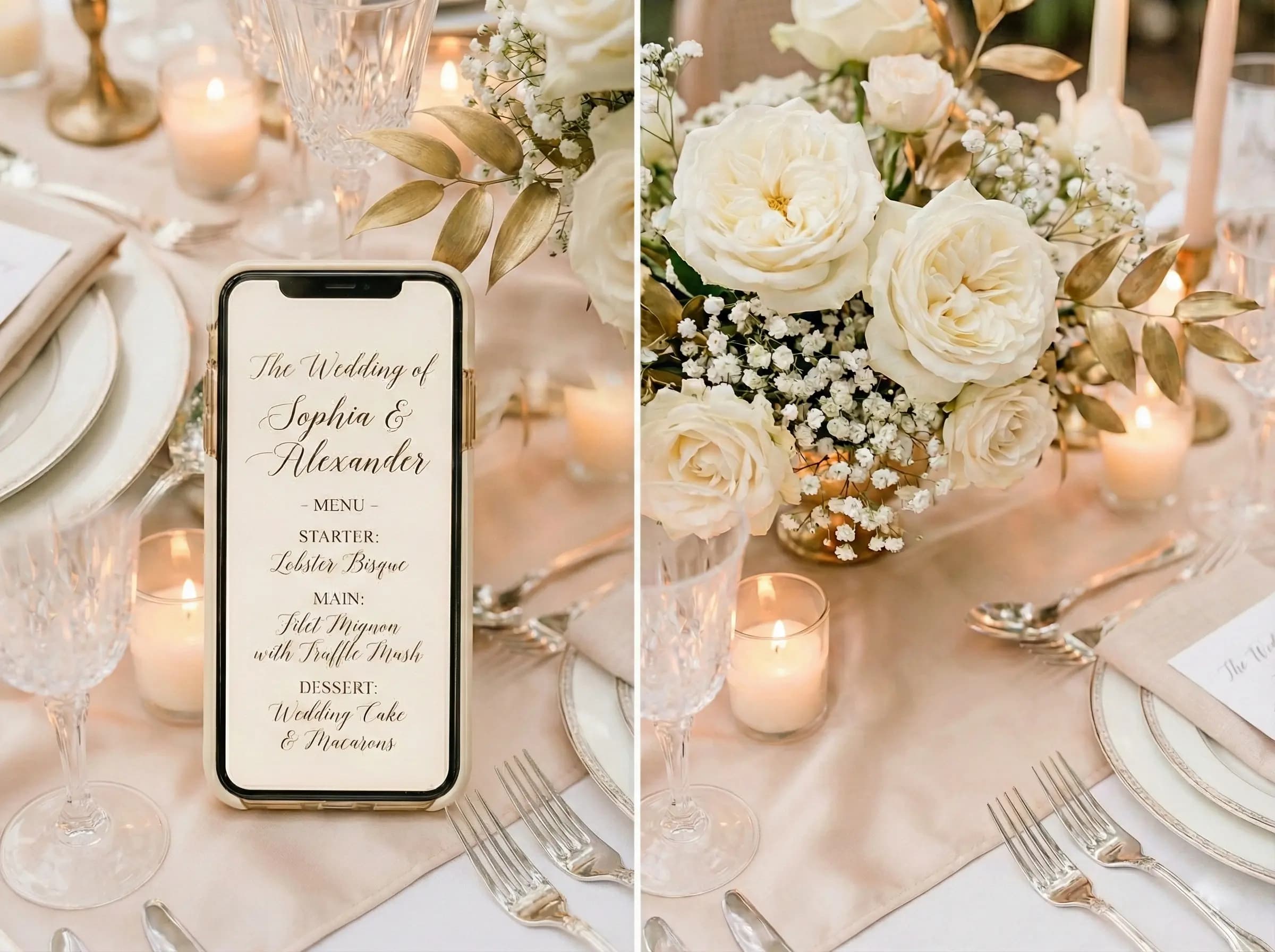 Wedding Menu Mockup